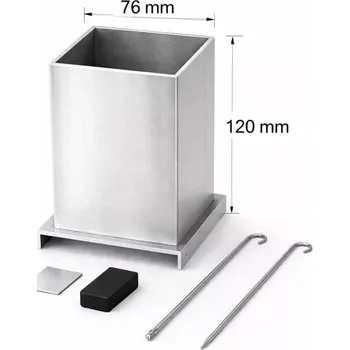 Hliníková forma na odlévání vosků na výrobu svíček 76x76x120 mm