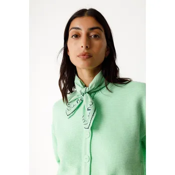 Šála Šátek SKFK Hizkiak 0G1 světle zelený s nápisy Velikost: Univerzální