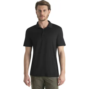 Pánská móda Pánské merino polo triko ICEBREAKER Mens 150 Tech Lite III SS Polo, Black velikost: M