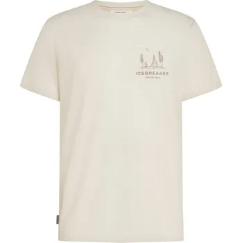 Pánská móda Pánské merino triko s krátkým rukávem ICEBREAKER Mens Mer 150 Tech Lite SS Tee Peaceful Pass, Ecru Hthr velikost: M