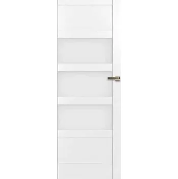 Interiérové dveře Interiérové dveře Vasco Doors Braga B – 60 L, s prosklenou výplní, fólie 910 bílá