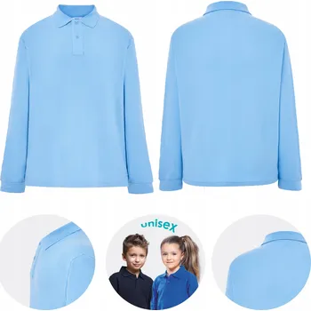 Chlapecké tričko JHK dětské tričko s dlouhým rukávem bavlna modré velikost 128