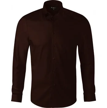 Pánská košile Košile s dlouhým rukávem Malfini Dynamic - tmavě hnědá, L