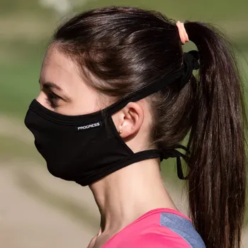 Kšiltovka Rouška Progress tvarovaná s bambusem - černá, L/XL