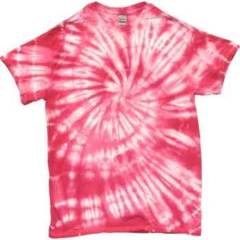 Pánské tričko Tričko unisex The Mountain batikované Hurricane - růžové-světle růžové, 4XL