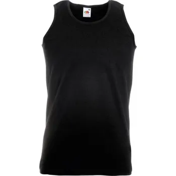 Chlapecké tričko Tílko pánské Fruit of the Loom Valueweight Athletic Vest - černé, M