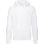 Mikina pánská Fruit of the Loom Classic Hooded Sweat - bílá, 4XL