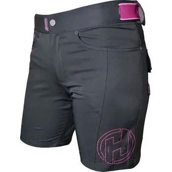 Cyklistické kalhoty Kraťasy dámské Haven Amazon - černé-růžové, XS