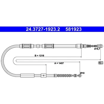 Lanko parkovací brzdy Tazne lanko, parkovaci brzda, 24.3727-1923.2