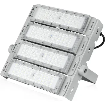 Interlook TMN-200W-STŘÍBRNÁ | Profesionální halogenová LED | Výkonné osvětlení sportovních hal, továren, domů | Hliníková lampa | Světlomet s nastavitelnou rukojetí