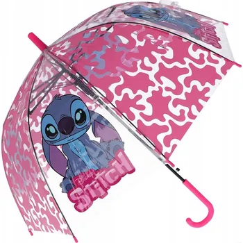 Deštník STITCH DISNEY hluboký průhledný automatický deštník