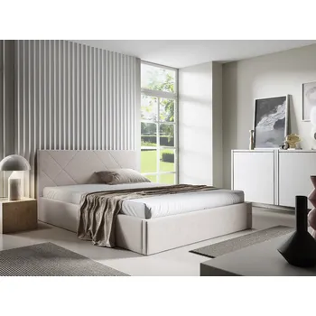 Postel Eka Čalouněná postel SARAH 160x200 cm Barva látky Trinity: (2312) Zelená, Úložný prostor: Bez úložného prostoru