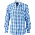 Košile kostkovaná James & Nicholson 638 - modrá-bílá, 3XL