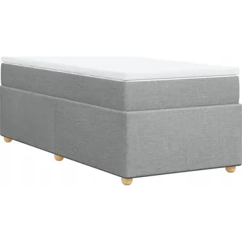 Postel Čalouněná jednolůžková postel VidaXL 100x200 cm, odstíny šedé