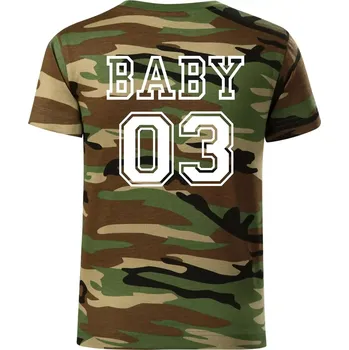 Family Team - BABY - Dětské maskáčové triko - 104-110cm / 3-4 roky ( Hnědý maskáč )