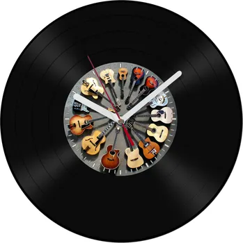 Hodiny Nástěnné hodiny vinylové Love černé 30 cm