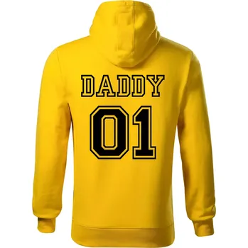 Pánská mikina Family Team-táta - Mikina pánská Cape s kapucí - 2XL ( Žlutá )