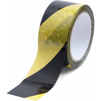 Podlahová lepicí páska žluto-černá 75mm x 33m