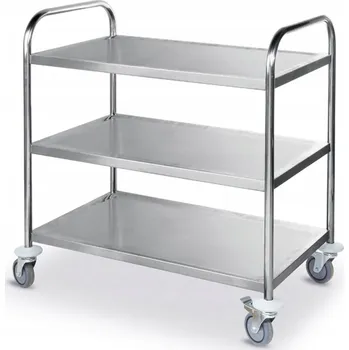 Servírovací stolek Servírovací vozík Hendi 810101 90,5 x 58,5 x 94,5 cm stříbrný