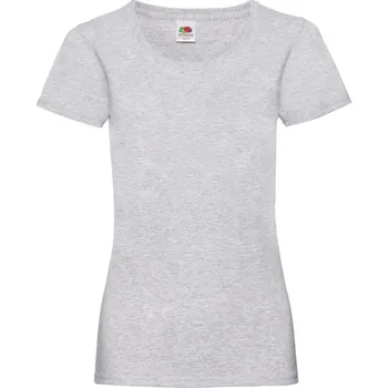 Chlapecké tričko Triko dámské Fruit of the Loom Lady-Fit Valueweight T - světle šedé, M