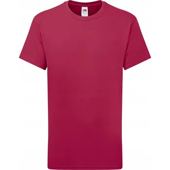 Chlapecké tričko Dětské tričko Iconic 195 Ringspun Fruit of the Loom Cranberry 3-4
