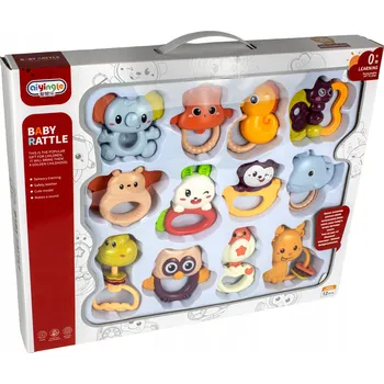 CHRASTÍTKA KOUSÁTKA PRO MIMINKA ZVÍŘÁTKA SADA 12 KUSŮ NA PROŘEZÁVÁNÍ ZOUBKŮ