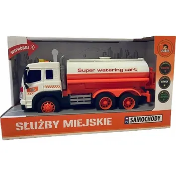 autíčko VOZIDLO MĚSTSKÝCH SLUŽEB CISTERNA SE ZVUKOVÝMI A SVĚTELNÝMI EFEKTY HRAČKA