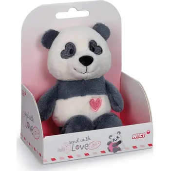 plyšák Nici Plyšová panda Love - 12 cm - v dárkové krabičce