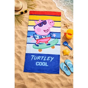 BrandMac Dětská bavlněná osuška PEPPA PIG skate 70x140cm
