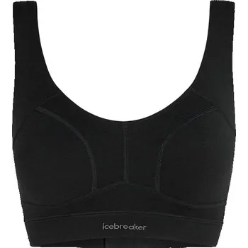 Dámské spodní prádlo Dámská merino podprsenka ICEBREAKER Wmns Queens Clasp Bra, Black velikost: XL