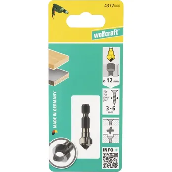 Vrták Wolfcraft Záhlubník průhledný WS, 1 břit, 6.hr.-stopka, pr. 12mm