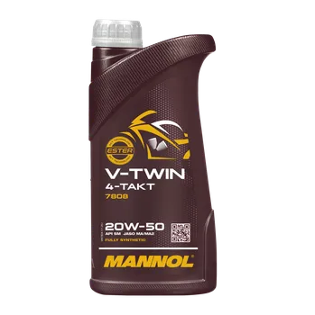 Motorový olej Mannol 4-Takt V-TWIN 20W-50 7808 - 1l (Univerzální celoroční motorový olej na syntetické bázi, speciálně navržený pro 4-taktní motory motocyklů)