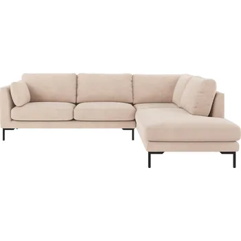 Pohovka Světle béžová, Pětimístná rohová pohovka Rowico Home CORWIN, pravý roh, 266 cm