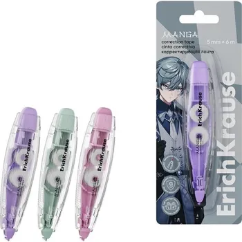 Lepicí páska Korekční páska ErichKrause Spin Manga - 5 mm x 6 m, mix barev