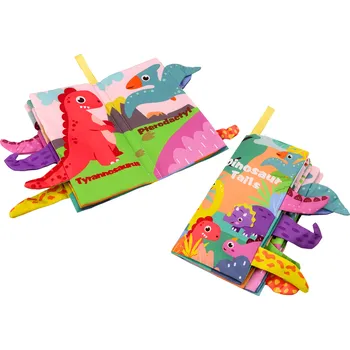 Mamido Barevná měkká knížečka šustící zvířátka a dinosauři