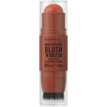 Rimmel Multi-Tasker Blush'N'brush tvářenka v tyčince se štětcem odstín 300 Nearly Suede 8 g
