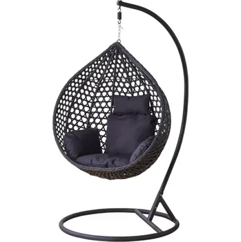 Křeslo Chomik Závěsné křeslo NESTIO S s poduškou | černá/černá