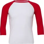 Tričko Bella Triblend Baseball 3/4 - bílé-červené, S