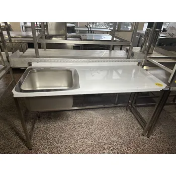 Nerezový dřez Nerezový stůl s dřezem vlevo a prac. plochou 160x70x85cm