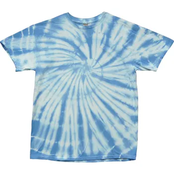 Pánské tričko Tričko unisex The Mountain batikované Hurricane - modré-šedé, 4XL