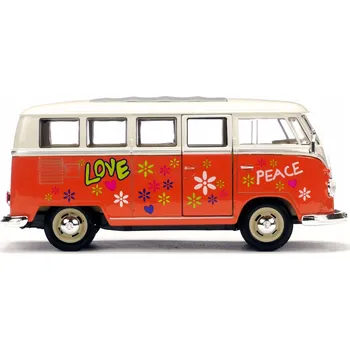 autíčko 1963 VOLKSWAGEN HIPIS BUS T1 MODEL WELLY 1:24 POM