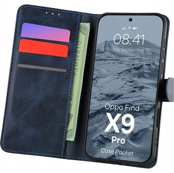 Pouzdro na mobilní telefon Flipové pouzdro Bizon pro Oppo Find X9 Pro, modré