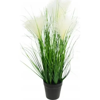 umělá květina TRÁVA 65 cm UMĚLÁ DEKORATIVNÍ FEJKA PAMPASY v květináči