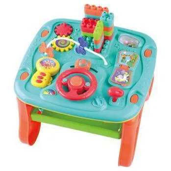 Hračka pro nejmenší PLAYGO Stoleček s aktivitami oboustranný 37 cm