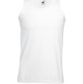 Chlapecké tričko Tílko pánské Fruit of the Loom Valueweight Athletic Vest - bílé, L