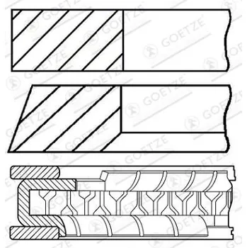 Auto-moto Sada pístních kroužků GOETZE ENGINE 08-450000-10