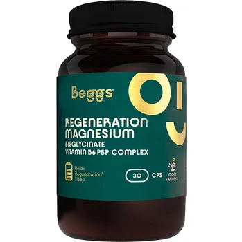 Beggs Magnesium bisglycinate + vitamin B6 P5P Complex 30 cps.
