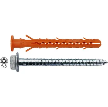 Hmoždinka MBK-STB 10 x 100 vrut 6-hran-límec- konstrukční do duté cihly - hmoždinka nylonová mungo