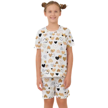 Dívčí pyžamo Dívčí krátké pyžamo Italian Fashion Ariela 110/116 Bílá