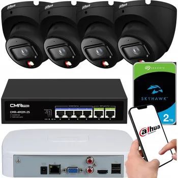 IP kamera Sada 4x IP kamera IPC-HDW1639T-A-IL-0280B-S6, switch CMR, NVR2104-4KS3 a HDD 2TB ST2000VX017